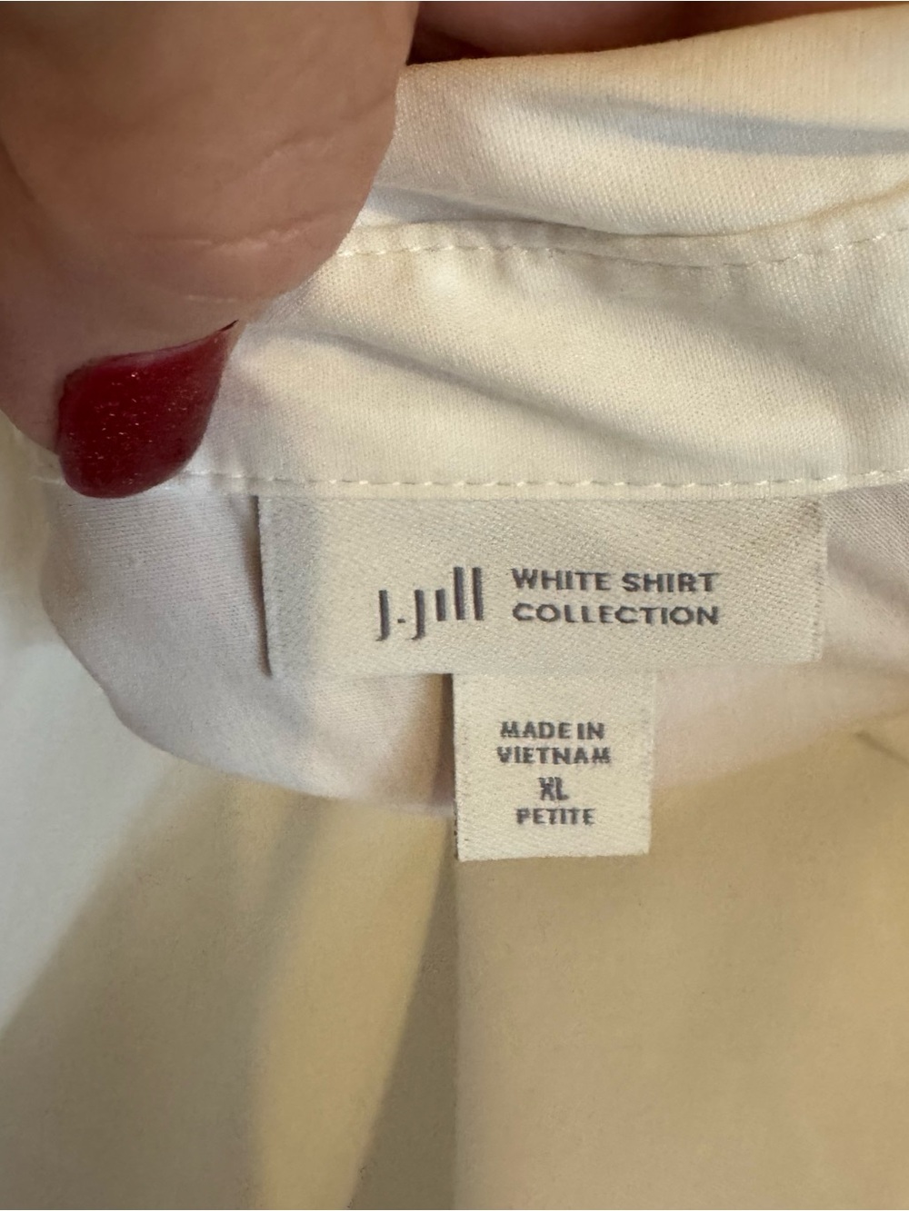 J. JILL  Crisp WHITE Button Down Shirt XLARGE    #V - Picture 8 of 8